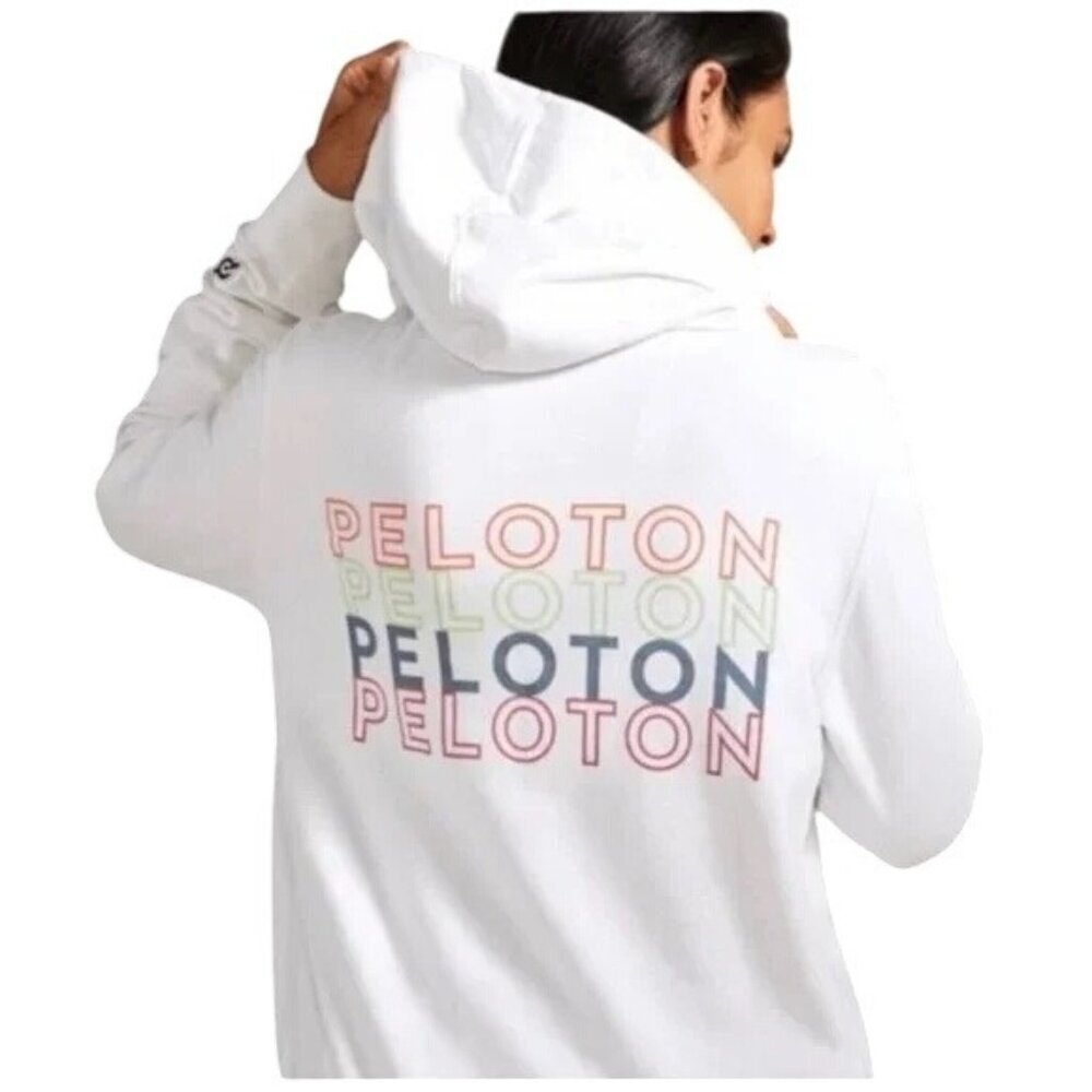 Peloton Full Zip Hoodie Womens Size S Athleisure Gym Workout Jacket Pockets